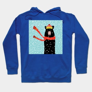 BLACK BEAR IN BLIZZARD Hoodie